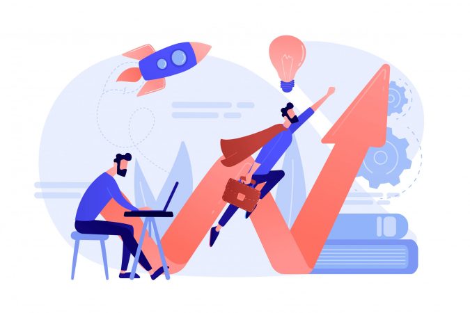 Start up launch concept vector illustration. Start up launch concept vector illustration.