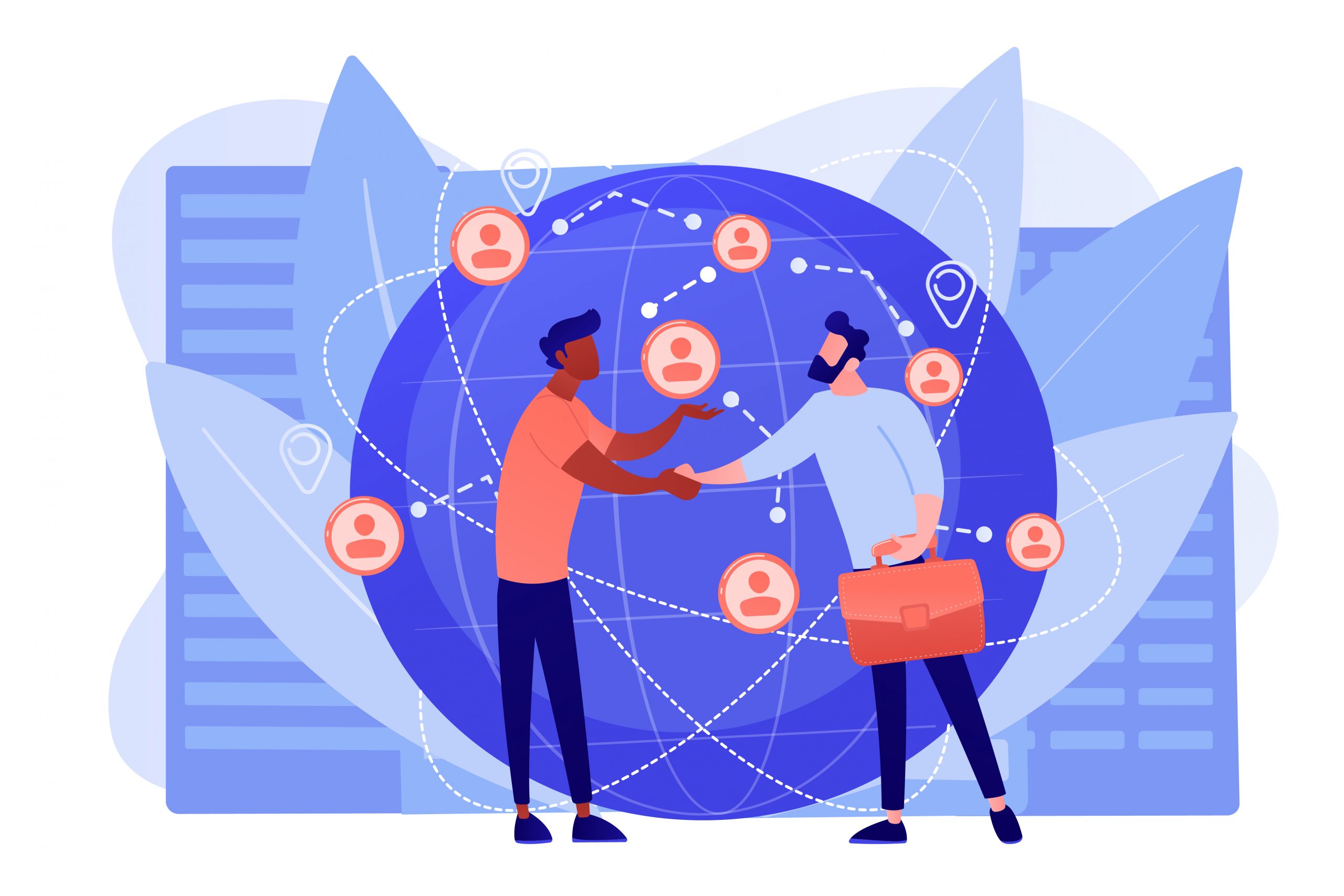 International business concept vector illustration.