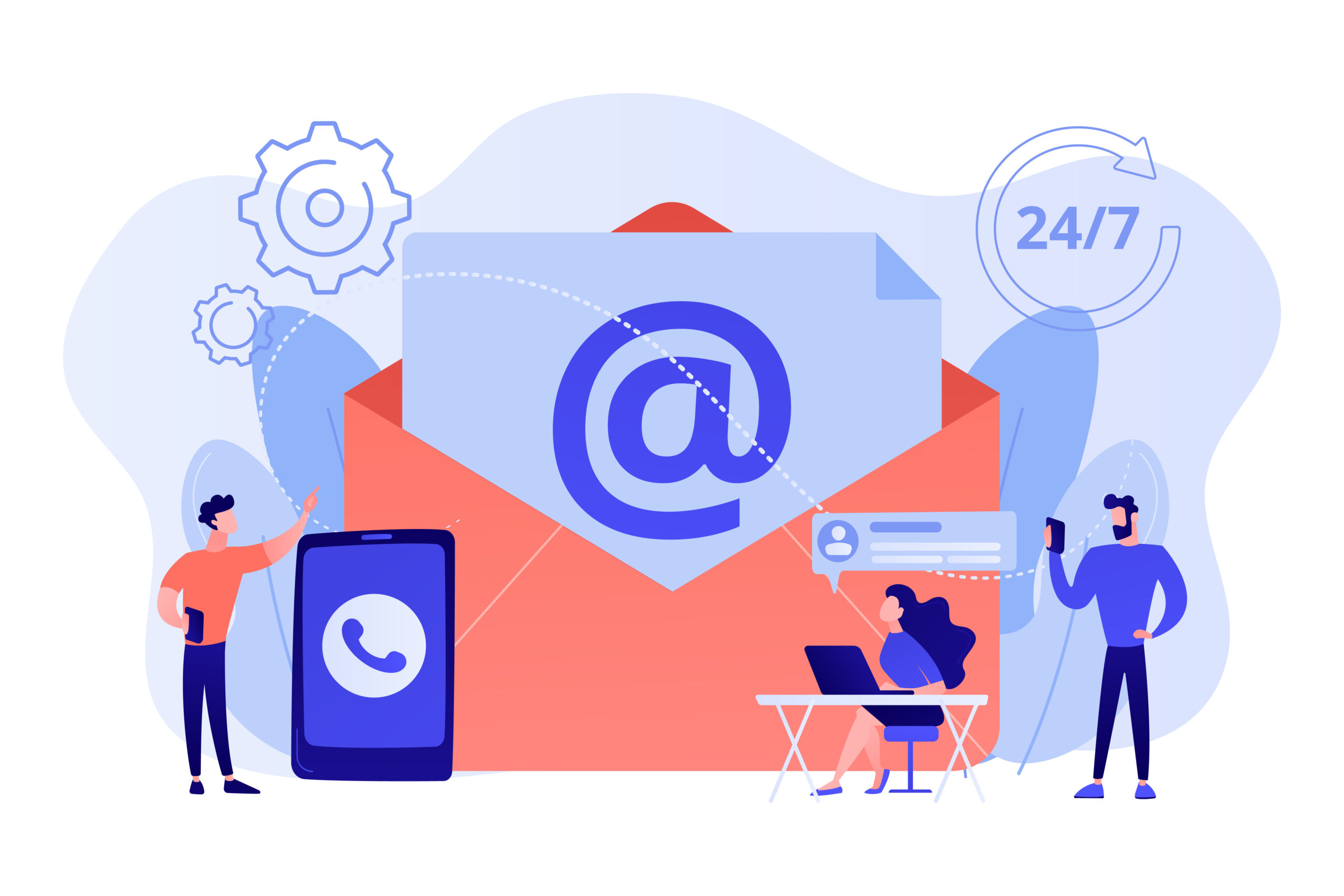 Get in touch concept vector illustration. Newsletter